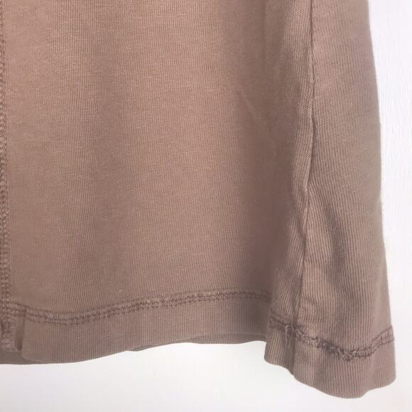 Fresh Produce Mini Skirt Brown Cotton Drawstring Elastic Waist Pockets Medium - Picture 4 of 11